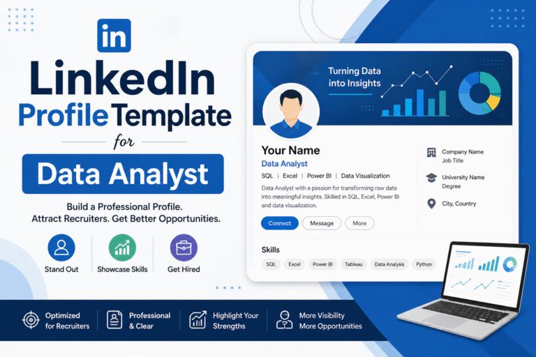 LinkedIn Profile Template for Data Analyst